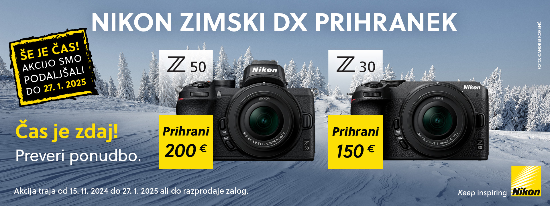 NIKON Z50 IN Z30 TAKOJŠNJI PRIHRANEK 15.11.24-27.1.25