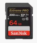 Sandisk SDXC 64GB Extreme Pro 200/90 MB/s UHS-I C-10 U3 V30