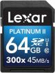 LEXAR SDXC 64GB 300X 45MB/s UHS-I Platinum II