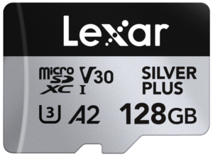 Lexar microSDXC 128GB R205/W150MB/s UHS-I A2 V30 Silver Plus (Kopija) (Kopija)