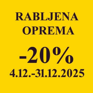 Rabljena oprema -20% 4.12.-31.12.2025