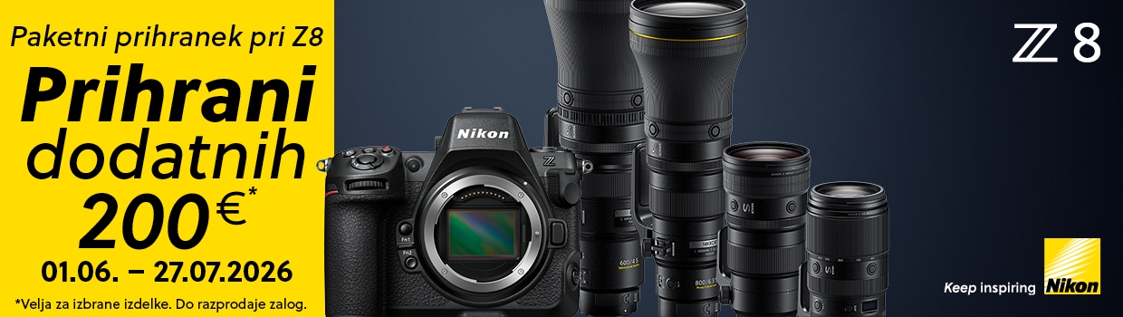 Nikon Z8 kombinirani prihranek 1.6.-27.7.26 Nikon Z8 kombinirani prihranek 1.6.-27.7.26